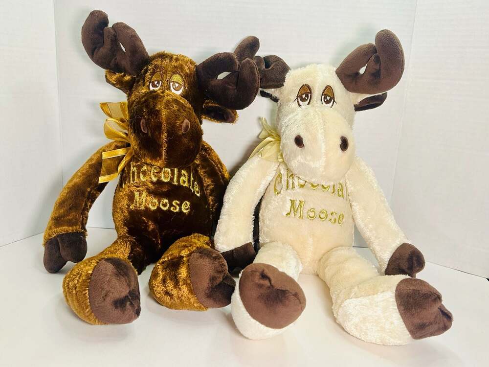 Dan Dee Collector's Choice Chocolate Scented Moose Plush Duo Brown & Cream